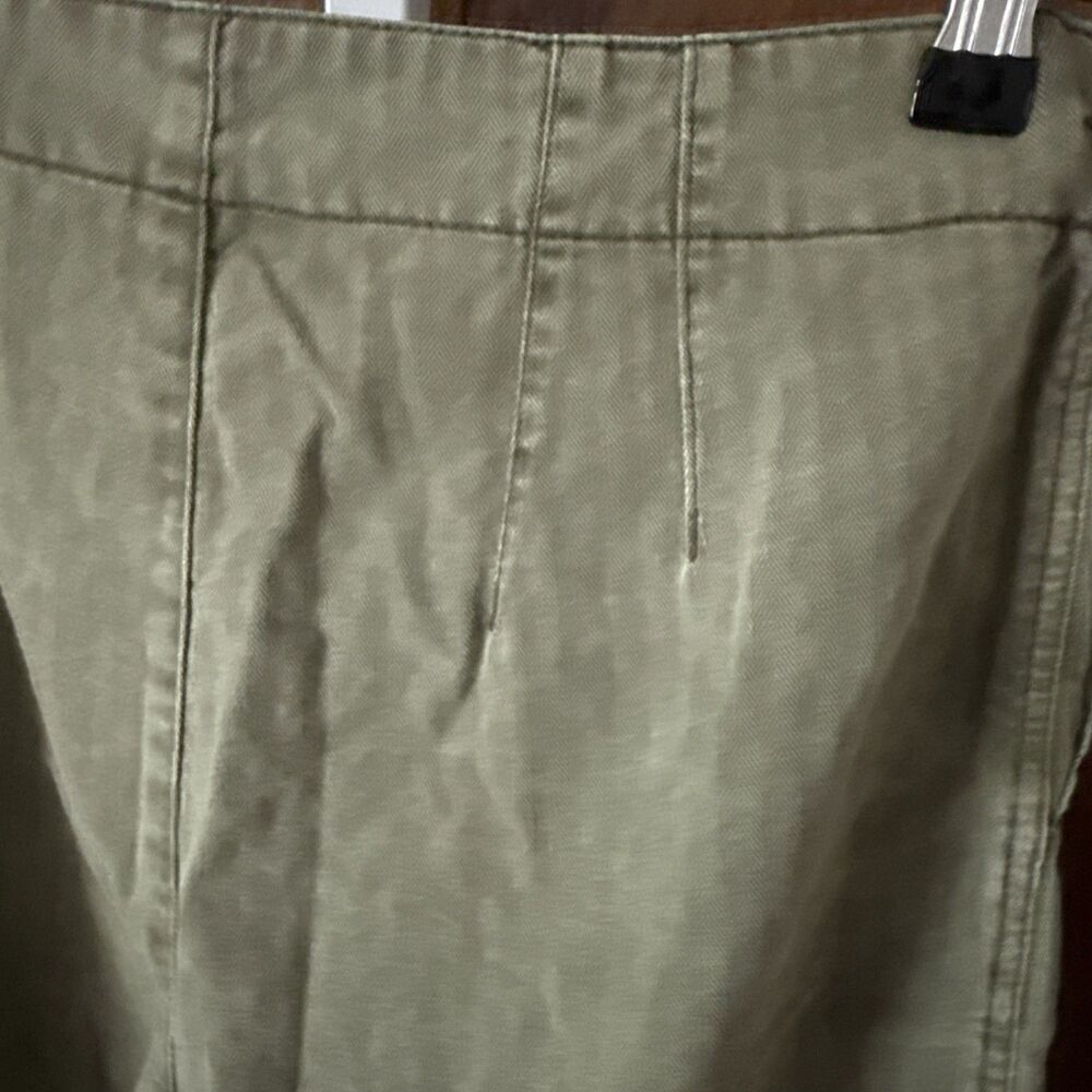 Free People Womens Olive Green Layered Front Shorts/Skort Size XS Pleated Pocket - Picture 7 of 8